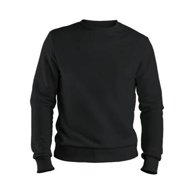 Şardonlu Sweatshirt - Siyah - 1